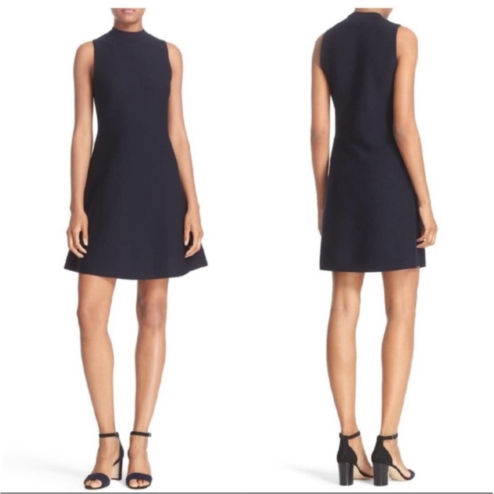 Theory Ineeta Milano Knit Dress Navy Blue Size Medium